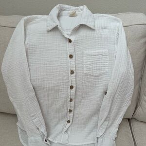 C & C California White Button-Up Shirt